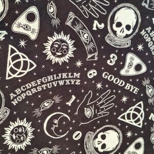 Cynthia Rowley Skull & Bones Pillow Case Goth Ouija Board Standard Size